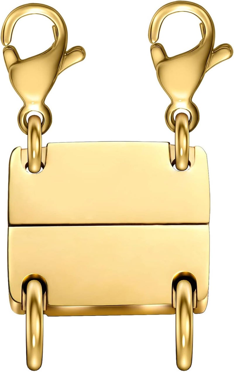 OHINGLT Layered Necklace Clasp 18K Gold and Silver Necklace Separator for Layering, Multiple Jewelry Clasps and Closures for Women - Image 1
